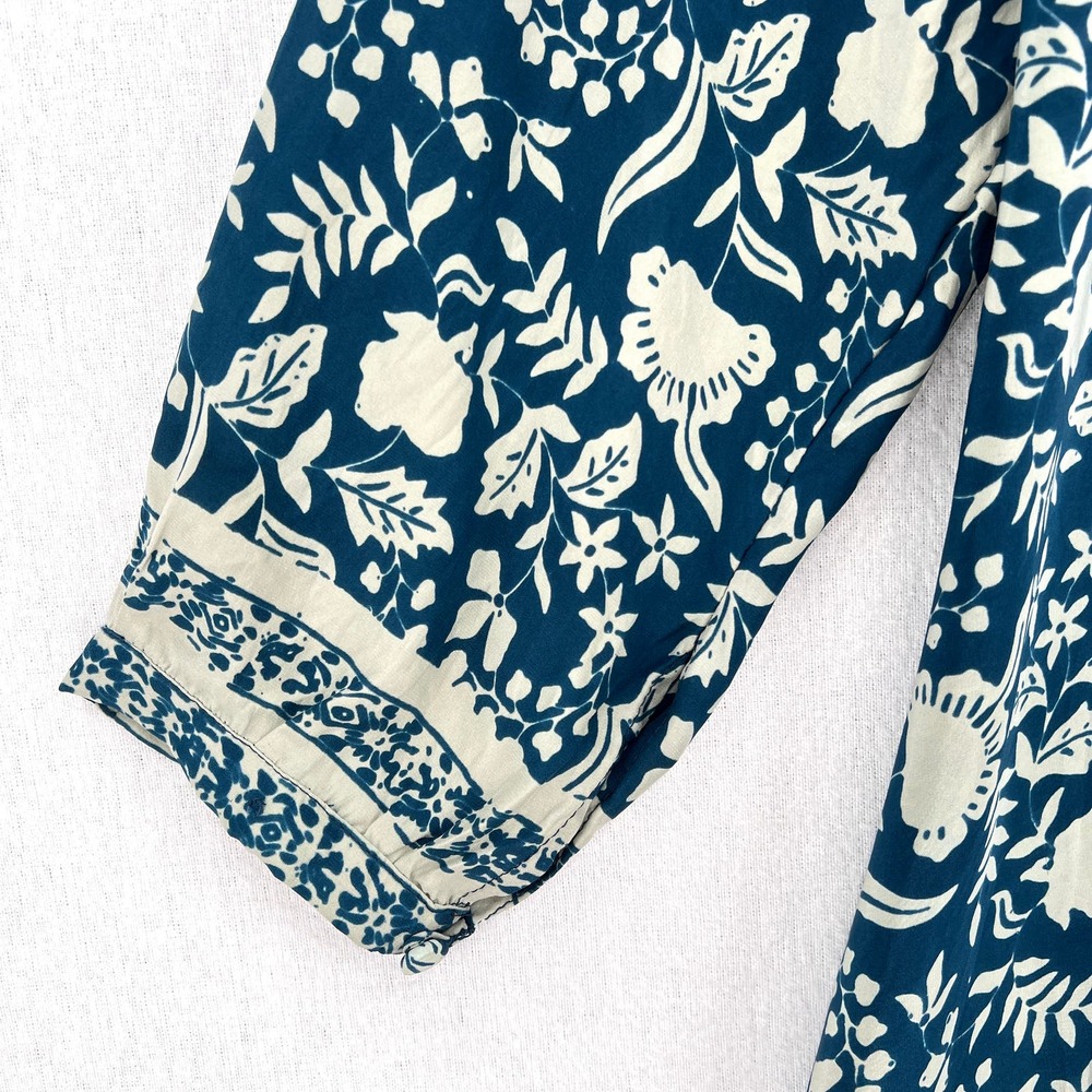 NATALIE MARTIN Fiore Short Dress Womens Small Pomegranate Blue Floral Print - Picture 11 of 16